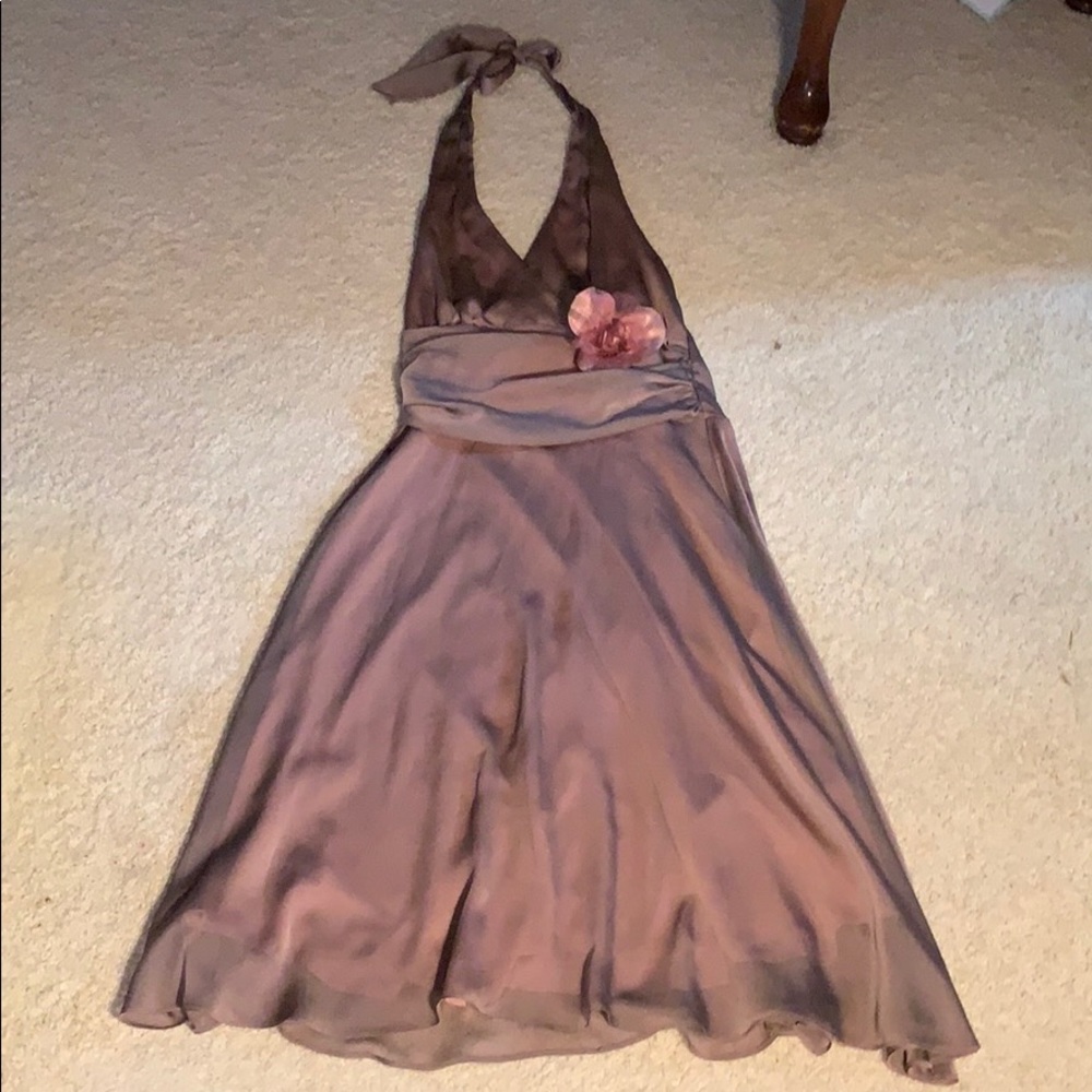 Dusty Rose Halter dress.